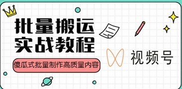 视频号批量搬运实战赚钱教程，傻瓜式批量制作高质量内容【附视频教程+PPT】
