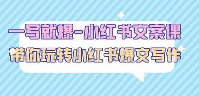 一写就爆-小红书文案课：带你玩转小红收爆文写作（45节课）