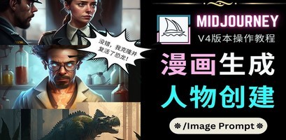 Midjourney V4版本操作教程：2个简单参数，完成漫画生成，人物创建