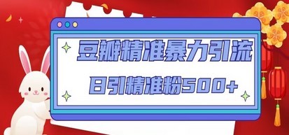 豆瓣精准暴力引流，日引精准粉500+【12视频课】