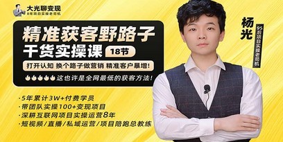 杨光·精准获客野路子：黑科技+快速加人玩法 个微7天加1000 企微爆加5w好友