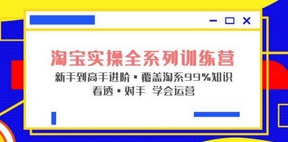 淘宝实操全系列训练营 新手到高手进阶·覆盖·99%知识 看透·对手 学会运营