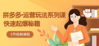 2023拼多多-运营玩法系列课：快速起爆秘籍（5节视频课）