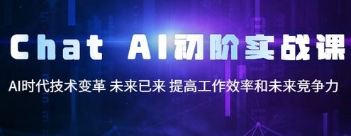 Chat AI初阶实战课，AI时代技术变革 未来已来 提高工作效率和未来竞争力