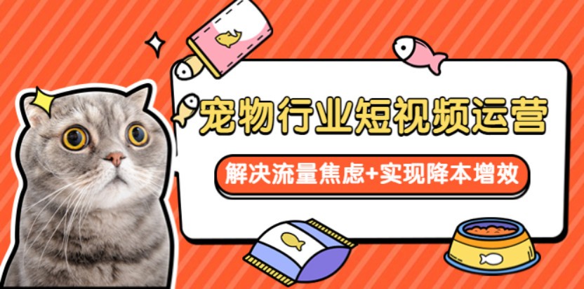 三十一度网课#009: 宠物/行业短视频运营 流量增长的一层窗户纸 解决流量焦虑+实现降本增效