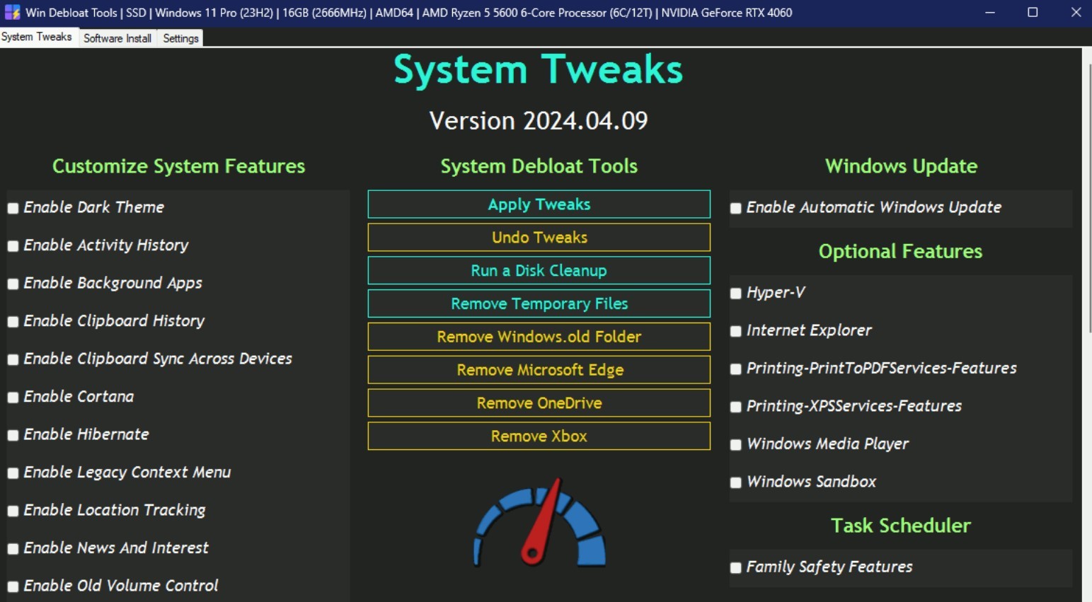 有此win11优化神器（Win-Debloat-Tools）还要什么精简版？大幅度提升系统性能减少资源占用